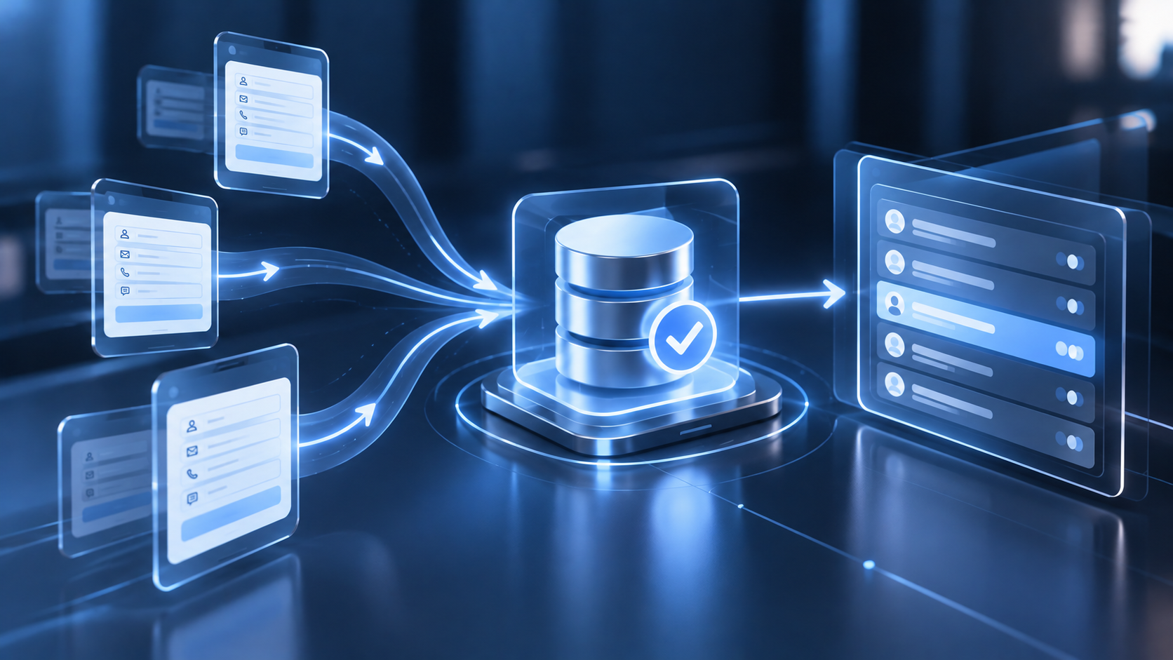 Enquiry workflows and verified saved records.